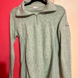 Columbia Mint Green Leaf Print Pullover